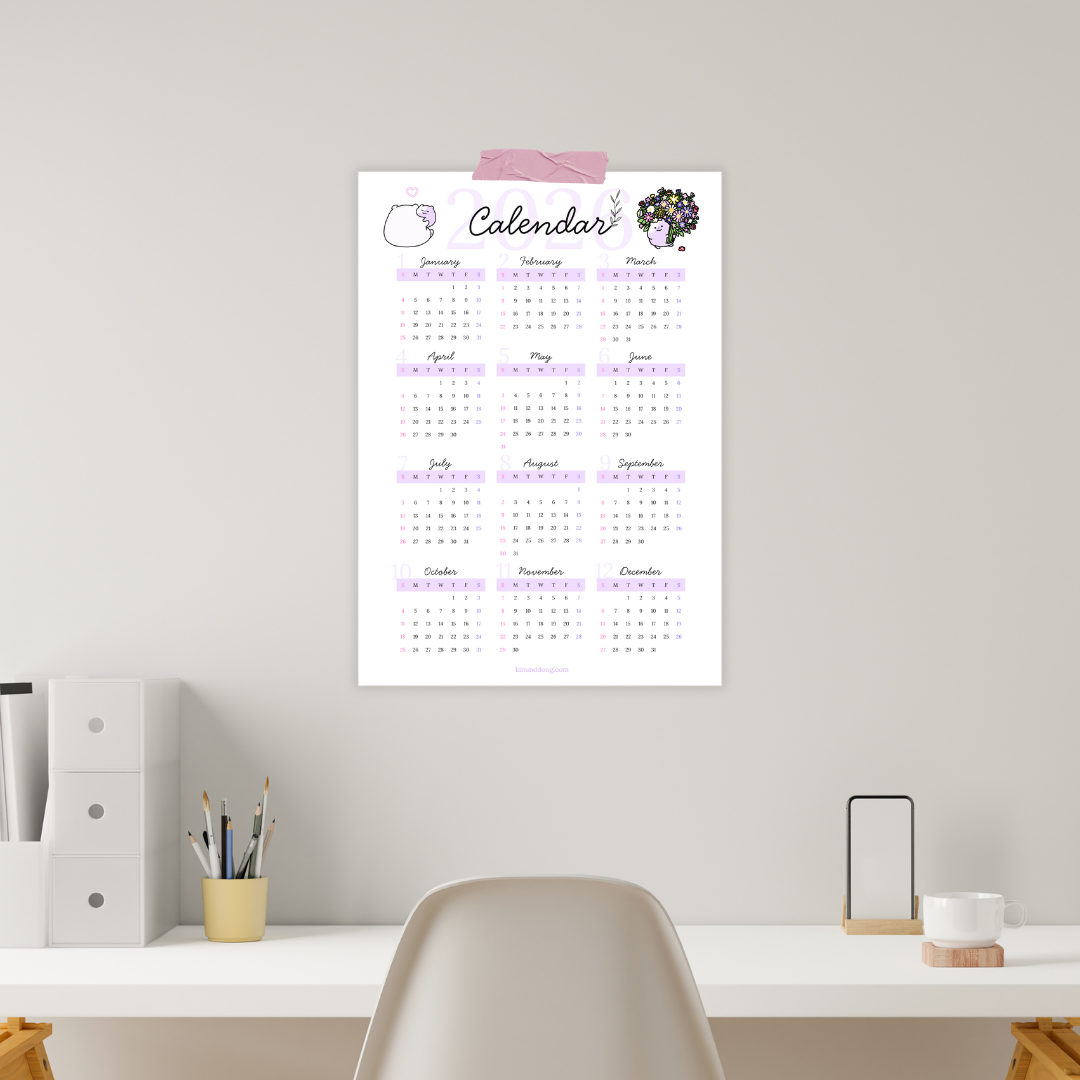 [Kindly Downloadable Goodies] BORAHAEM 2026 Calendar Poster